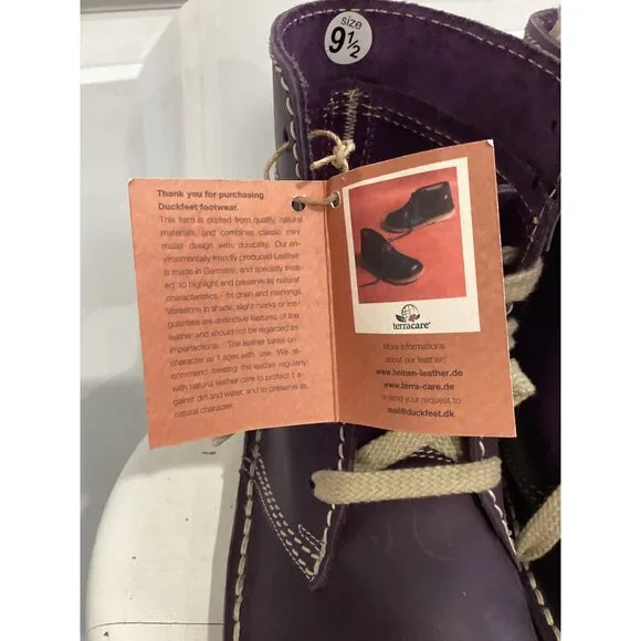Duckfeet Size 9.5/ 40 Eu Purple Boots - Picture 3 of 4